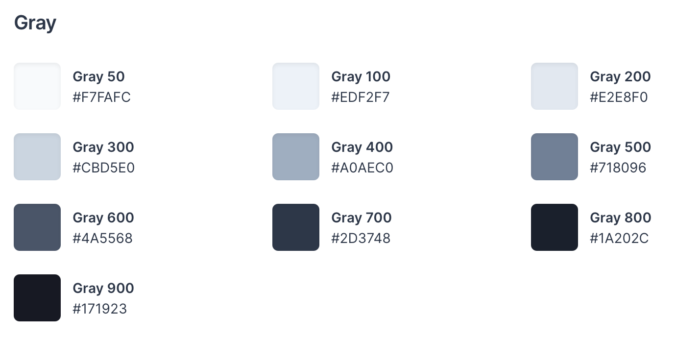 Gray color Chakra UI